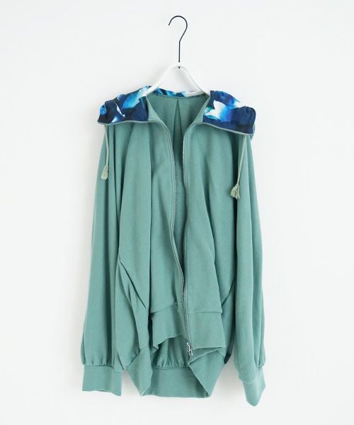 VUy.ヴウワイ.big hoody vuy-a23-k04[GREEN×PAINT]