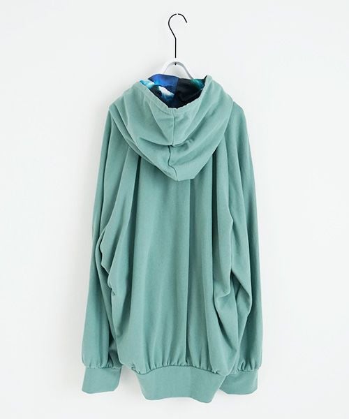 VUy.ヴウワイ.big hoody vuy-a23-k04[GREEN×PAINT]