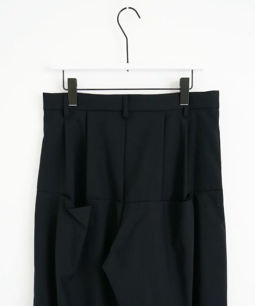 VUy.ヴウワイ.box slit pants vuy-a23-p02[BLACK×PAINT]