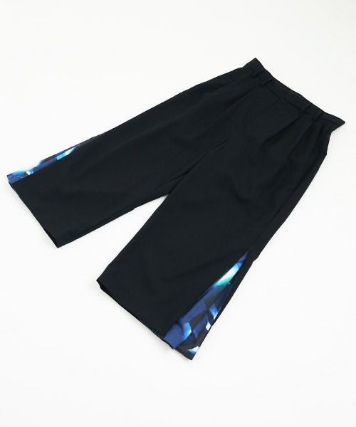 VUy.ヴウワイ.box slit pants vuy-a23-p02[BLACK×PAINT]