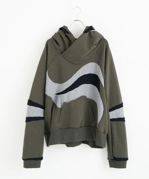 BALMUNG  バルムング.23AW01 フロウクロスフーディ[ダークカーキ]