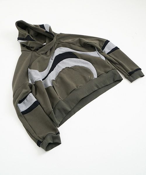 BALMUNG  バルムング.23AW01 フロウクロスフーディ[ダークカーキ]