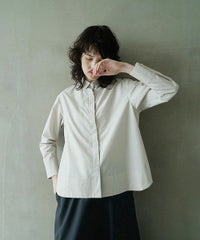 Mochi.モチ.finx cotton shirt [off beige]