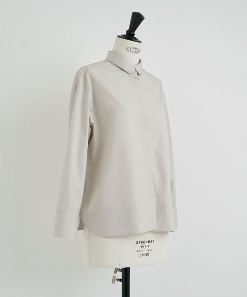 Mochi.モチ.finx cotton shirt [off beige]