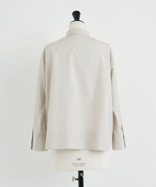 Mochi.モチ.finx cotton shirt [off beige]