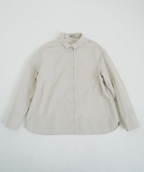 Mochi.モチ.finx cotton shirt [off beige]