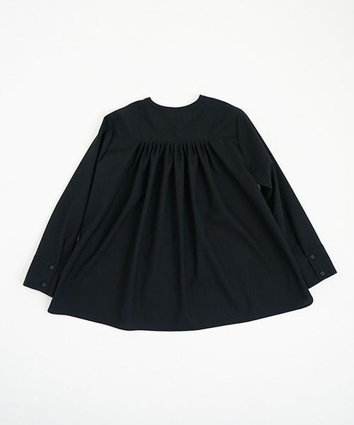 Mochi モチ Mochi公式 Mochi通販 Mochi服 Mochiツイッター Mochiインスタ fly front tuck blouse [black]