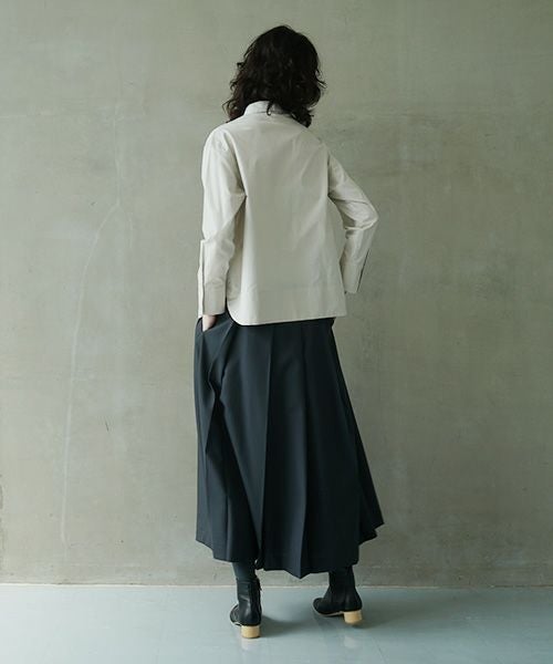Mochi.モチ.harf tucked skirt [dark moss grey]