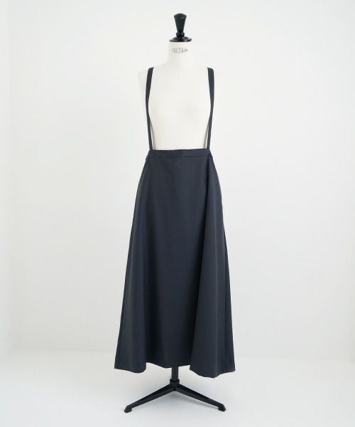 Mochi.モチ.harf tucked skirt [dark moss grey]