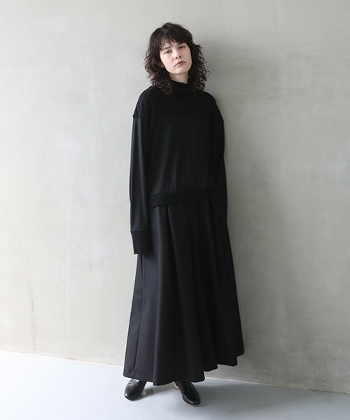 Mochi.モチ.flare wide pants [black]