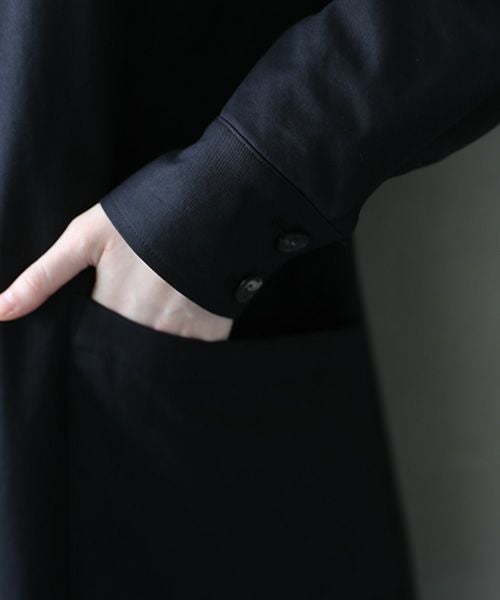 Mochi.モチ.finx gabardine coat [black/・2]
