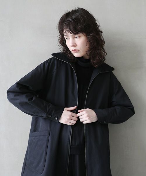 Mochi.モチ.finx gabardine coat [black/・2]