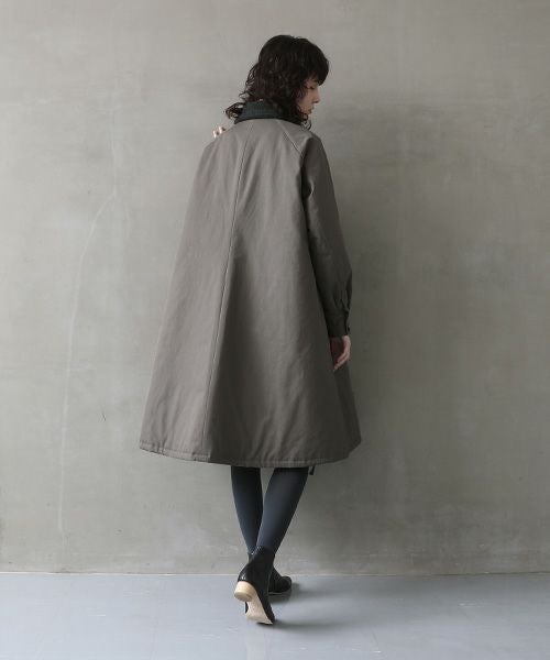 Mochi.モチ.finx gabardine coat [dark moss green]