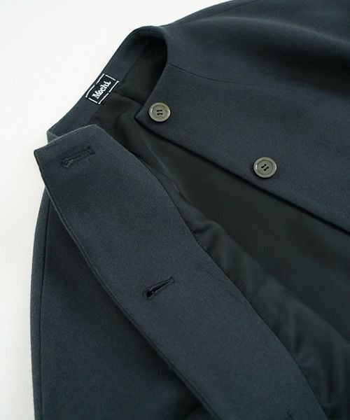 Mochi モチ a-line coat [dark moss grey]