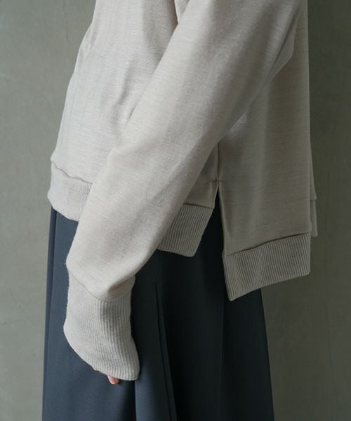 Mochi.モチ.turtleneck knit [grey beige]