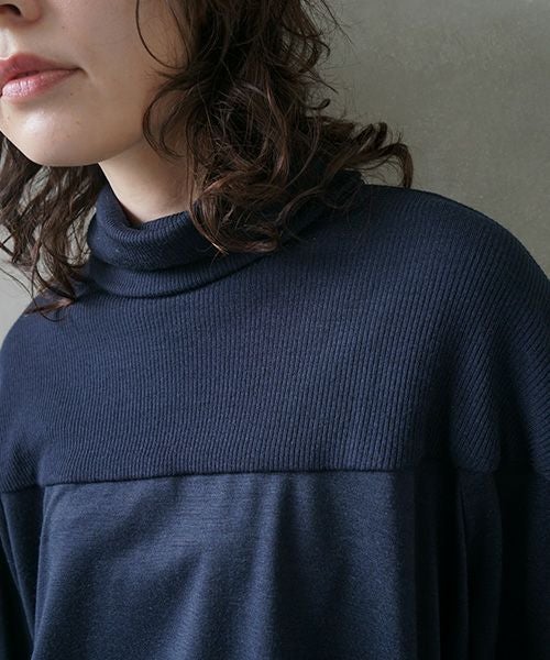 Mochi.モチ.turtleneck knit [navy]
