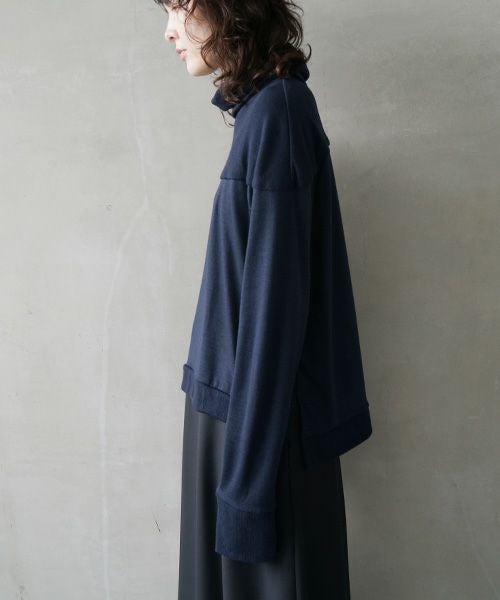Mochi.モチ.turtleneck knit [navy]
