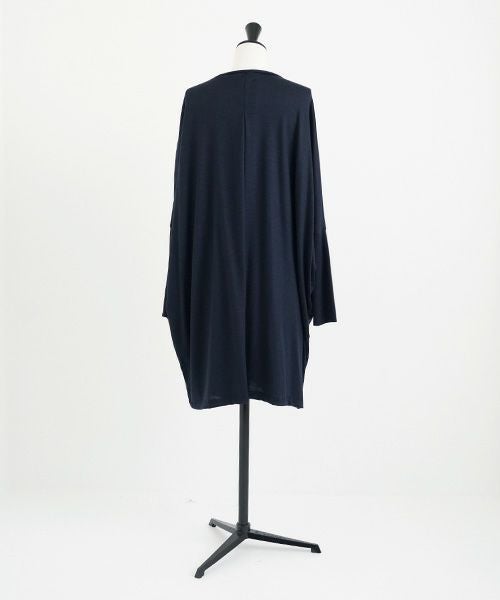 Mochi.モチ.dolman long knit cardigan [navy]