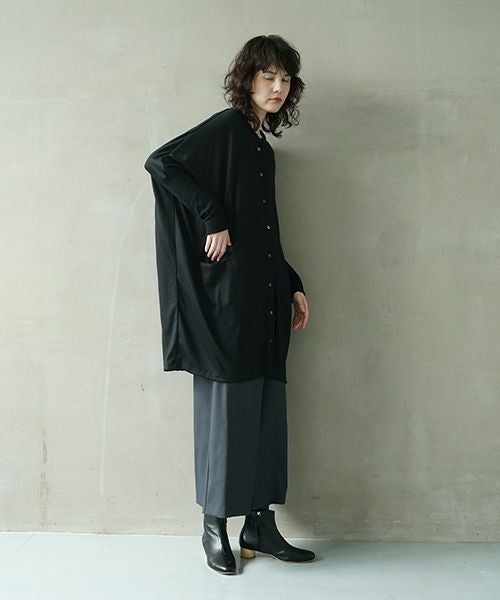 Mochi.モチ.dolman long knit cardigan [black]