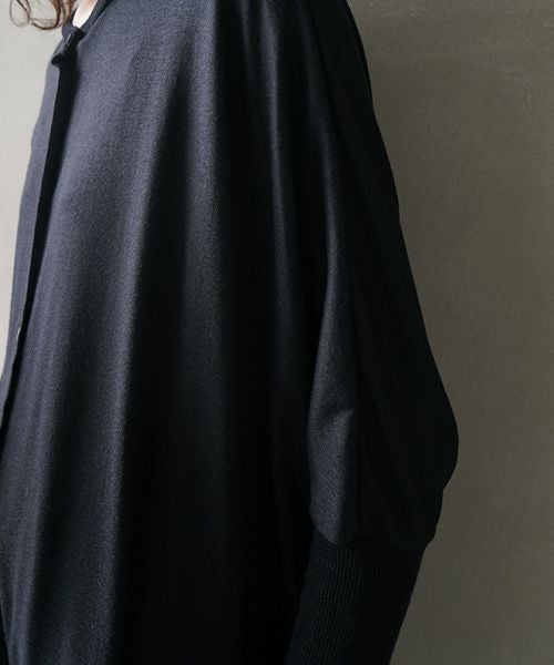 Mochi.モチ.dolman long knit cardigan [black]