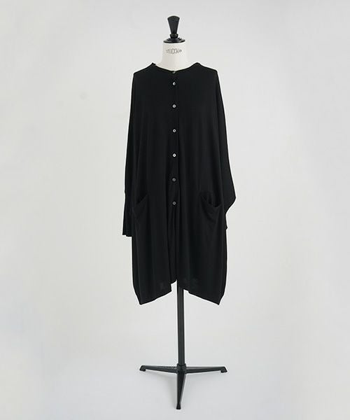 Mochi.モチ.dolman long knit cardigan [black]