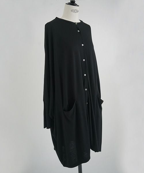 Mochi.モチ.dolman long knit cardigan [black]
