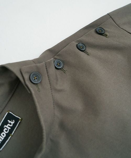 Mochi.モチ.hight neck tuck dress [dark moss green]