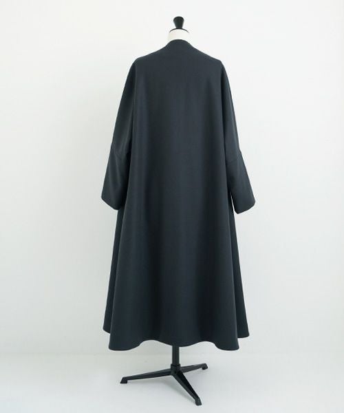 Mochi モチ no collar coat [dark moss grey]