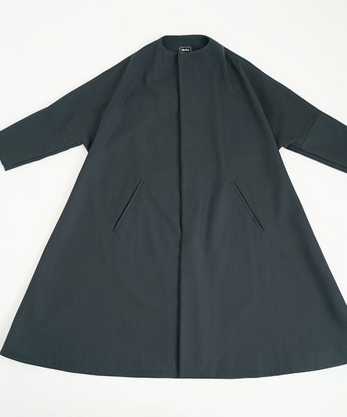 Mochi モチ no collar coat [dark moss grey]