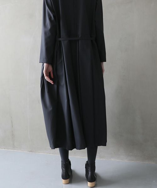Mochi.モチ.high neck dress [dark moss grey]