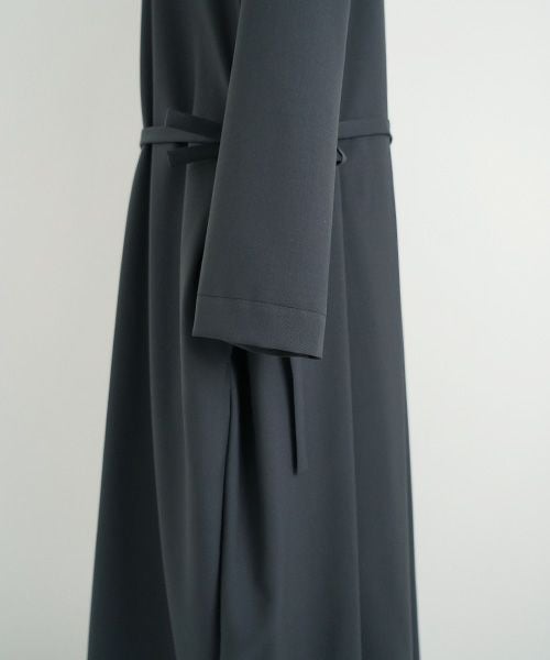 Mochi.モチ.high neck dress [dark moss grey]