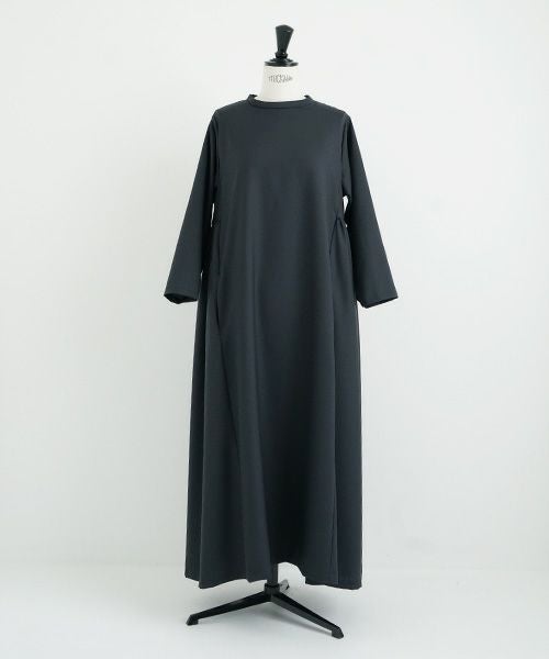 Mochi.モチ.trapeze dress  [dark moss grey]
