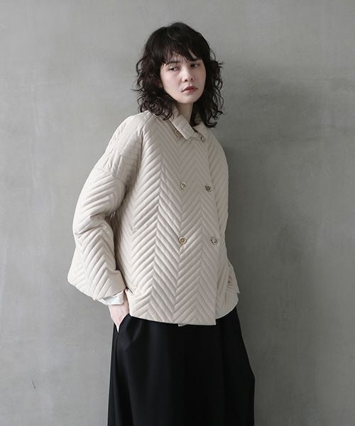 【mochi】キルティング ジャケット Mochi モチ quilted jacket [off beige]