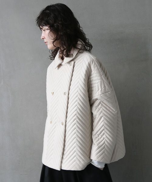 【mochi】キルティング ジャケット Mochi モチ quilted jacket [off beige]