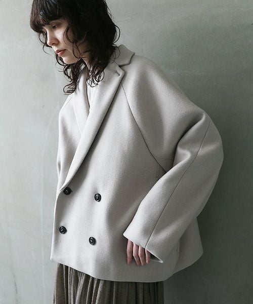 suzuki takayuki.スズキタカユキ.short coat [A241-22/ice grey]