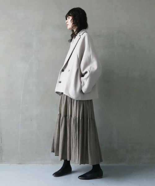 suzuki takayuki.スズキタカユキ.short coat [A241-22/ice grey]