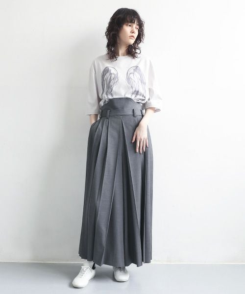 T*T様 HATRAハイウエストワイドパンツ22aw HATRA ハトラ Hak Pleats Pants [grey]