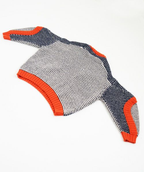 HENRIK VIBSKOV ヘンリックヴィブスコフ KNIT SWEAT [Navy Red Beige] HENRIK VIBSKOV店舗 HENRIK VIBSKOV取扱 HENRIK VIBSKOV通販