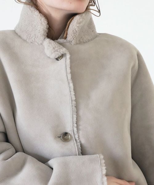 KristenseN DU NORD クリステンセンドゥノルド MOUTON COAT [02 chalk]