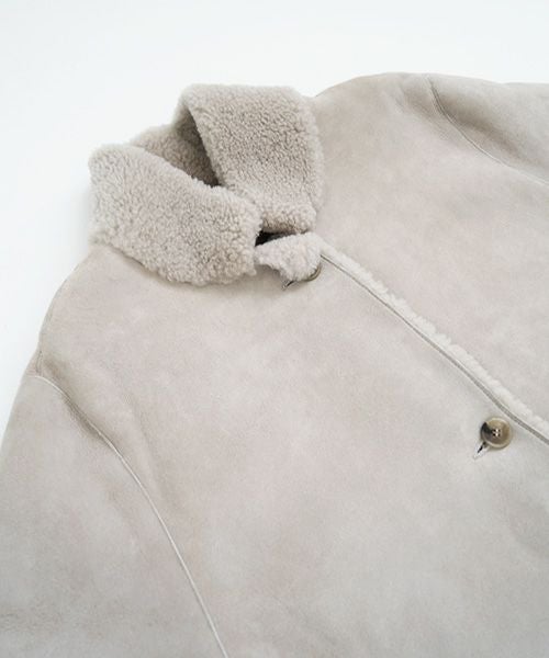 KristenseN DU NORD  ｸﾘｽﾃﾝｾﾝ ﾄﾞｩ ﾉﾙﾄ MOUTON COAT [221-12434/F-301 02 chalk] KristenseN DU NORD店舗 KristenseN DU NORD通販 KristenseN DU NORD公式