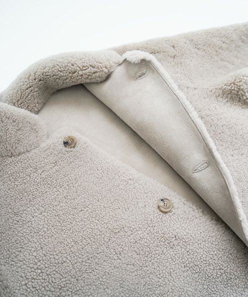 KristenseN DU NORD  ｸﾘｽﾃﾝｾﾝ ﾄﾞｩ ﾉﾙﾄ MOUTON COAT [221-12434/F-301 02 chalk] KristenseN DU NORD店舗 KristenseN DU NORD通販 KristenseN DU NORD公式