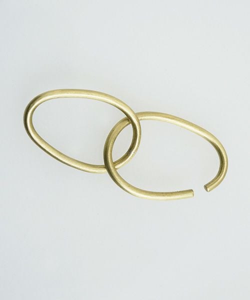 _Fot.フォート.round wire earring L_egg (Ear cuff) [1403a_cl/brass]