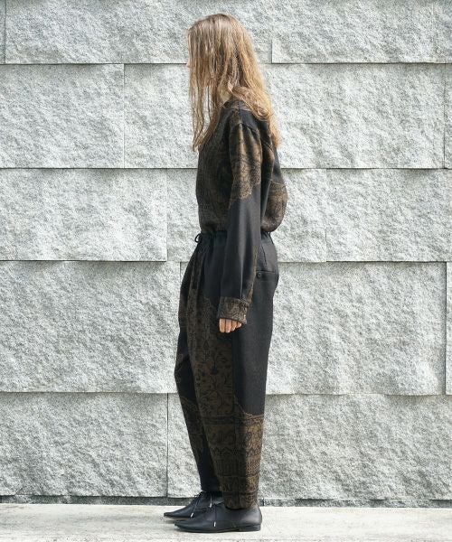 YANTOR.ヤントル.Tibetan Paisley Jacquard Himo Pants [Y235PT13/DARK YELLOW]