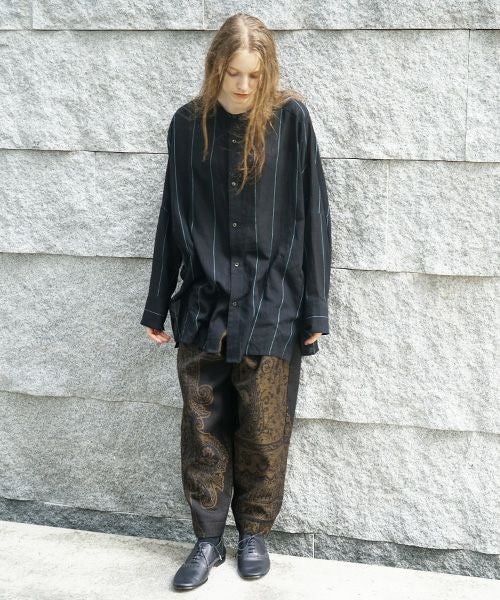 ル*ン様 YANTOR TibetanPaisleyJacquard HimoP YANTOR ヤントル Tibetan Paisley Jacquard Himo Pants [Y235PT13/DARK