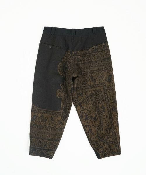YANTOR ヤントル Tibetan Paisley Jacquard Himo Pants [Y235PT13/DARK