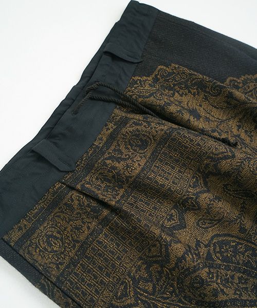 YANTOR ヤントル Tibetan Paisley Jacquard Himo Pants [Y235PT13/DARK YANTOR ヤントル Tibetan Paisley Jacquard Himo Pants [Y235PT13/DARK