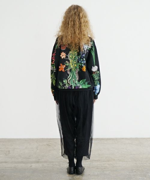 AHCAHCUM あちゃちゅむ お花の体スウェット[black]