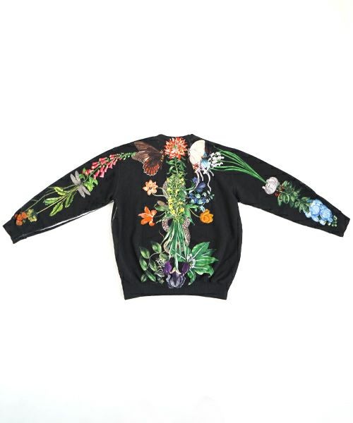 AHCAHCUM.あちゃちゅむ.お花の体スウェット[black]