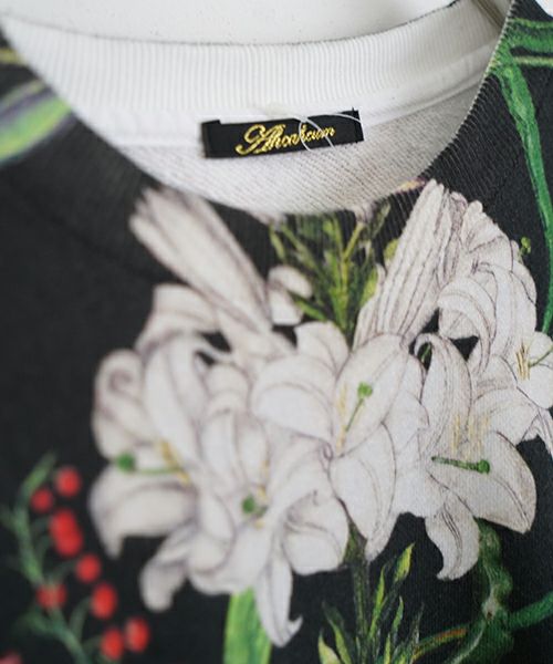 AHCAHCUM あちゃちゅむ お花の体スウェット[black]