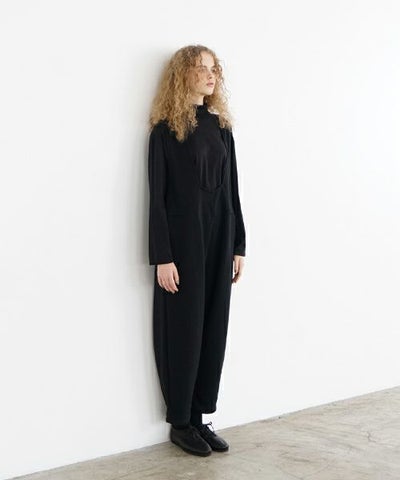 Mochi / home&miles.モチ / ホーム＆マイルズ.tuck sweat salopette [black]